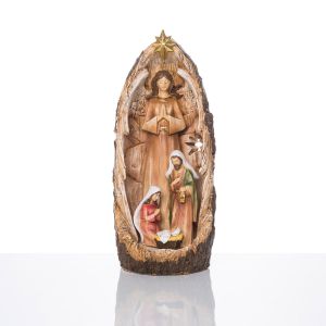Szopka bożonarodzeniowa - Święta Rodzina - Anioł - 27 cm - Decorato