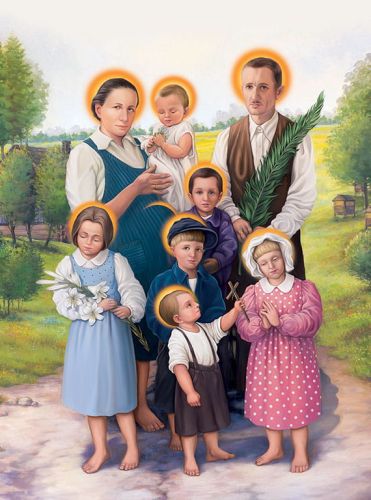 Plakat Błogosławiona rodzina Ulmów
