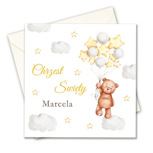 Zaproszenie na Chrzest, personalizowane