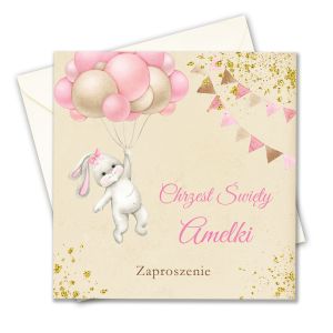 Zaproszenie na Chrzest, personalizowane