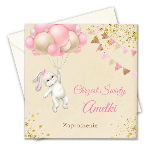 Zaproszenie na Chrzest, personalizowane