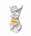Figurka aniołka z  gipsu Dziękuję