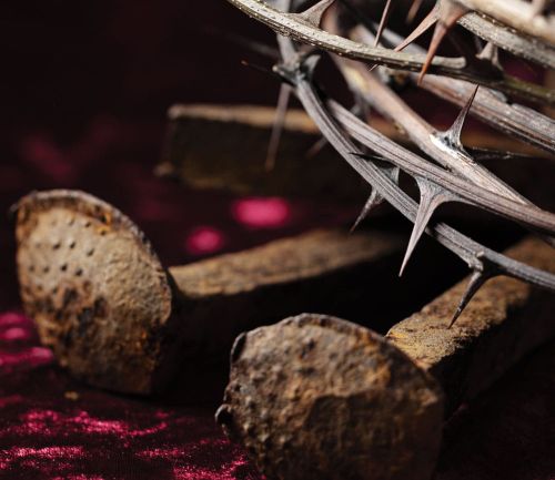 Tło do Ciemnicy, korona cierniowa 150x130 cm