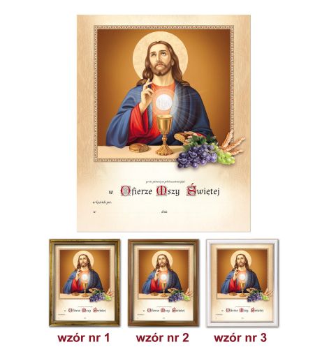 Pamiątka Pierwszej Komunii Świętej - Jezus z Eucharystią