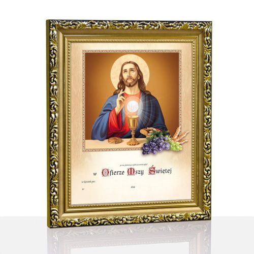 Pamiątka Pierwszej Komunii Świętej - Jezus z Eucharystią