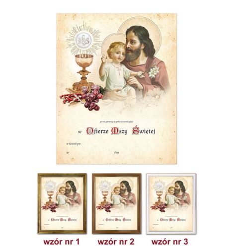 Pamiątka Pierwszej Komunii Świętej - Święty Józef