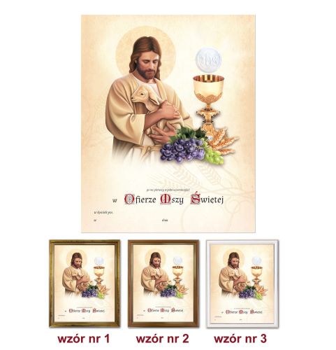 Pamiątka Pierwszej Komunii Świętej - Jezus Chrystus Dobry Pasterz