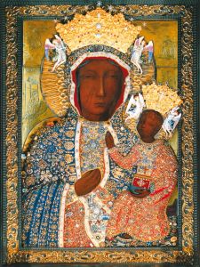 Plakat religijny Matka Boża Częstochowska suknia Diamentowa