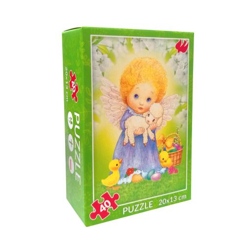 Puzzle na Wielkanoc - Aniołek z barankiem