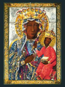 Plakat religijny Matka Boża Częstochowska Suknia  wdzięczności Narodu Polskiego