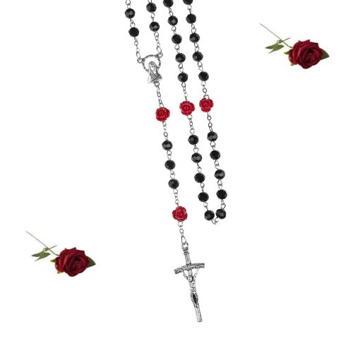 Różaniec z Różą - Symbol Maryi w Twoich Modlitwach