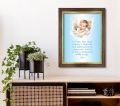 Obraz dla dzieci, modlitwa do Ciebie Boże - rama drewniana ze złotym paskiem