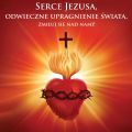 Baner religijny "Serce Jezusa, odwieczne upragnienie świata, zmiłuj się nad nami" 150x150 cm
