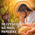 Baner na Boże Ciało, symbole eucharystyczne "To czyńcie na Moją pamiątkę" 150x150 cm