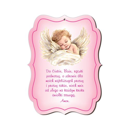 Pamiątka Chrztu Świętego Anioł Stróż z modlitwą