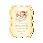 Pamiątka Chrztu Świętego Anioł Stróż z modlitwą, grawer