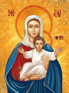 Plakat religijny Ikona Matka Boża Tronująca