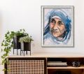 Obraz Święta Matka Teresa - rama biała vintage