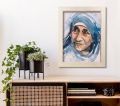 Obraz Święta Matka Teresa - rama kremowa