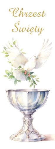 Baner religijny na Chrzest Święty 75x200 cm