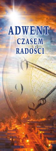 Baner na Boże Narodzenie "Adwent czasem radości" 50x130 cm