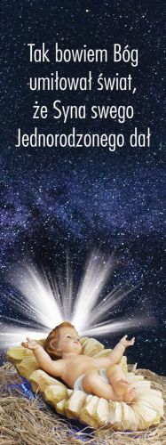 Baner na Boże Narodzenie, "Tak bowiem Bóg umiłował" 50x130 cm