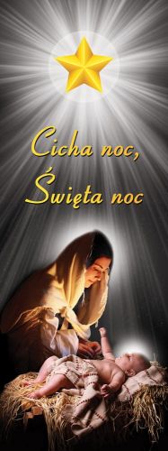 Baner na Boże Narodzenie, "Cicha noc, święta noc" 50x130 cm