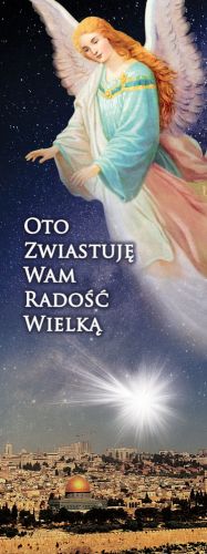Baner na Boże Narodzenie, "Oto zwiastuje wam radość" 50x130 cm