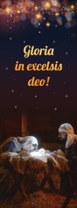 Baner religijny na Boże Narodzenie "In excelsis deo!" 50x130 cm
