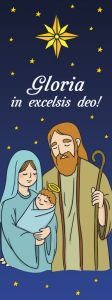 Baner religijny na Boże Narodzenie "Gloria in excelsis deo" 50x130 cm