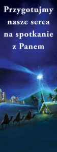 Baner na Boże Narodzenie "Przygotujmy nasze serca na spotkanie z Panem" 50x130 cm