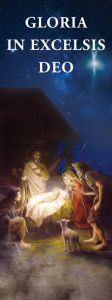 Baner religijny na Boże Narodzenie "Gloria in excelsis deo" 50x130 cm