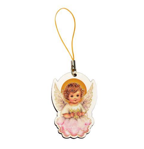Brelok Aniołek drewniany