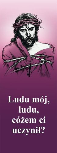 Baner na Wielki Post "Ludu mój, ludu, cóżem.." 50x130cm