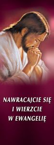 Baner na Wielki Post "Nawracajcie się i.." 50x130 cm