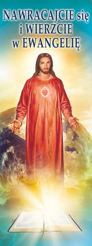 Baner na Wielki Post "Nawracajcie się i.." 50x130cm