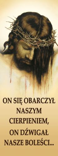 Baner na Wielki Post "ON się obarczył naszym.." 50x130 cm