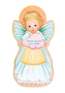 Anioł Stróż dla dziewczynki - prezent z dedykacją na Chrzest Święty, urodziny