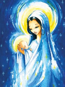 Plakat Matka Boża z Dzieciątkiem Jezus