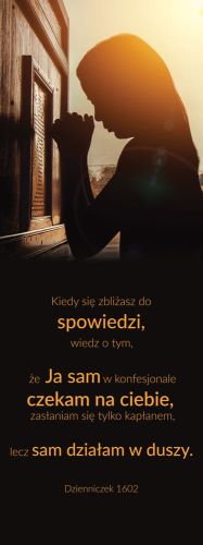 Baner na Wielki Post "Kiedy zbliżasz się do spowiedzi" 50x130 cm