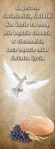 Baner na Boże Ciało "Ja jestem światłością świata.." 50x130 cm