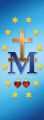 Baner religijny - symbole maryjne 50x130 cm