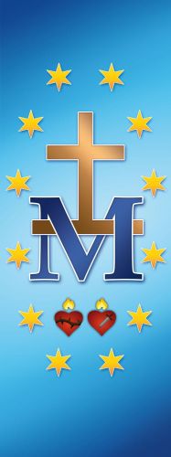 Baner religijny - symbole maryjne 50x130 cm