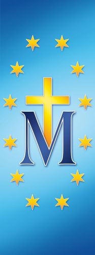 Baner religijny - symbole maryjne 50x130 cm
