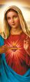 Baner religijny Najświętsze Serce Maryi 50x130 cm