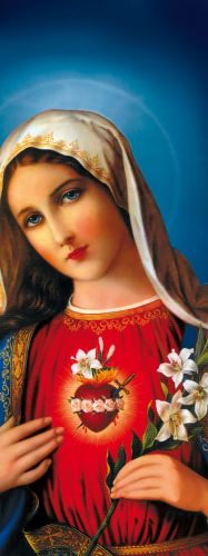 Baner religijny Najświętsze Serce Maryi 50x130 cm