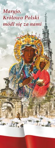 Baner religijny Matka Boża Częstochowska 50x130 cm