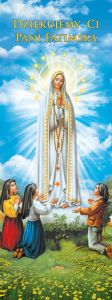 Baner religijny Matka Boża Fatimska 50x130 cm