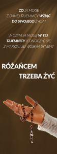 Baner religijny na Różaniec 50x130 cm