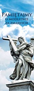 Baner na Wszystkich Świętych "Pamiętajmy o modlitwie.." 50x130 cm